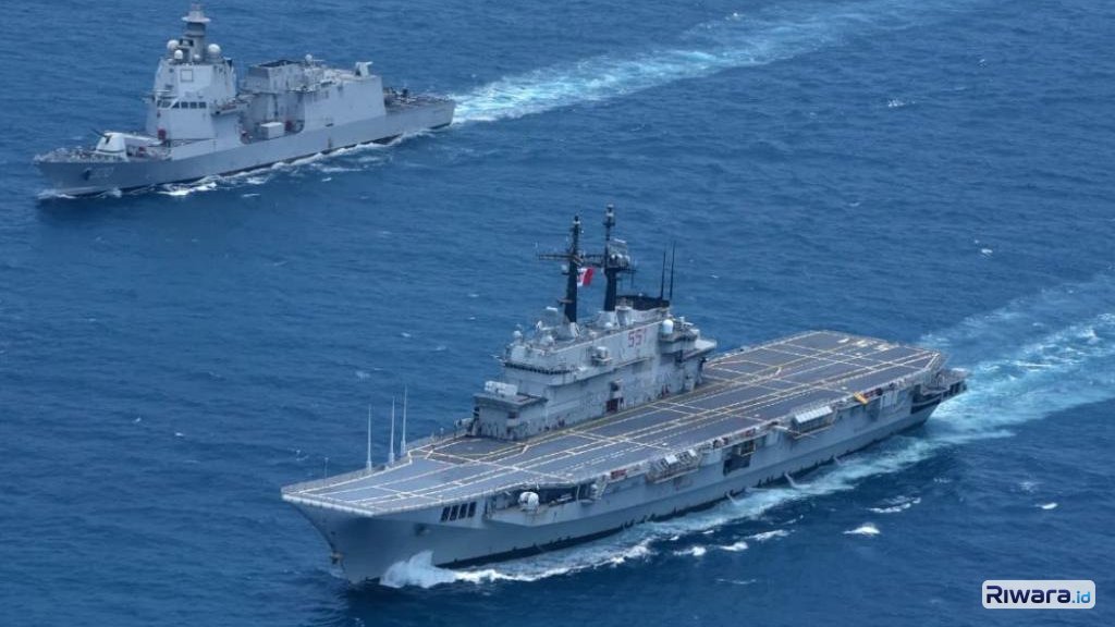 Kapal induk pertama Indonesia KRI Sriwijaya eks ITS Giuseppe Garibaldi